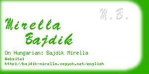 mirella bajdik business card